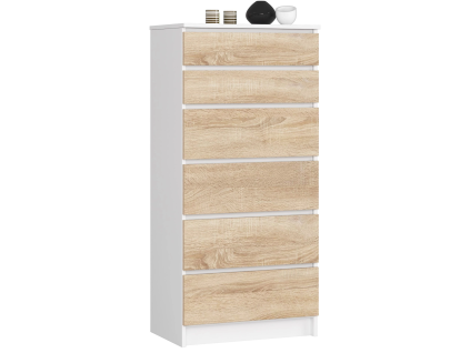 komoda kuba 60 cm 6 z suviek biela sonom5f2127d8