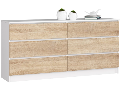 komoda kuba 160 cm 6 z suviek biela sonof960da93