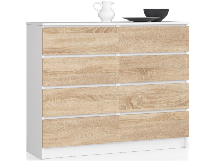 komoda kuba 120 cm 8 z suviek biela sonobb7a01e2