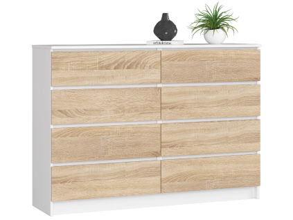 komoda kuba 140 cm 8 z suviek biela sono910bdc8b