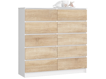 komoda kuba 120 cm 10 z suviek biela son9b3e846f