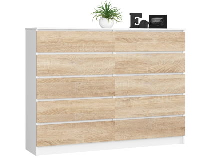 komoda kuba 160 cm 10 z suviek biela son77068e0d