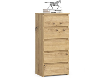 komoda clav 40 cm 5 z suviek dub artisan3731660a