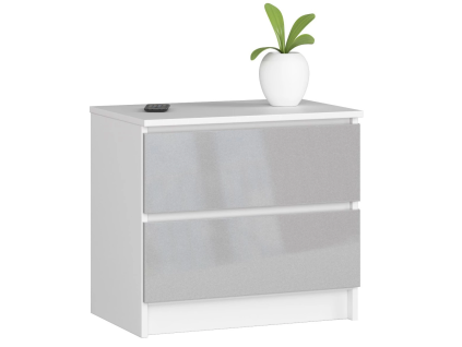 komoda liv 60 cm biela siv leskl 1f174758