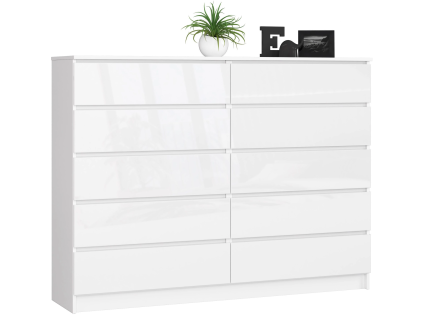 komoda kuba 160 cm 10 z suviek biela vys9cb14aa2