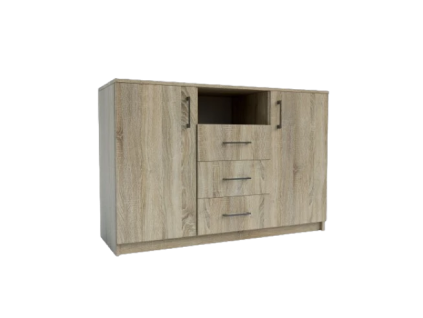 MIMA dvojdverová komoda so zásuvkami, sonoma