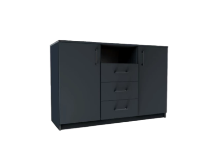 MIMA dvojdverová komoda so zásuvkami, wenge