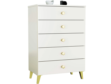 MOBI elegantná komoda K-05, kašmír/zlatá