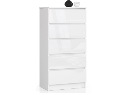 komoda kuba 60 cm 5 z suviek akryl bielacfd9a7a9