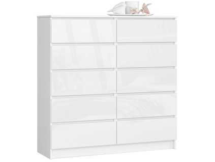 komoda kuba 120 cm 10 z suviek biela vys30422665