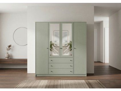 SIENA D4 LUX, satnikova skrina, eukalyptus, so zrkadlom 1