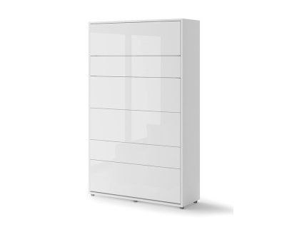 BED CONCEPT BC 02, sklapacia postel vertikalna 120, biela leskla 1