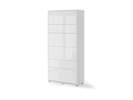 BED CONCEPT BC 03, sklapacia postel vertikalna 90, biela lesklá 1