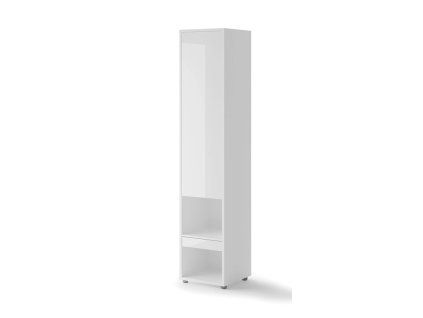 BED CONCEPT BC 07,skrinka so zasuvkou 1d1s, biela leskla 1
