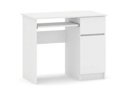 BROOKLIN 1D1S, pisaci stol lavy, biela 1