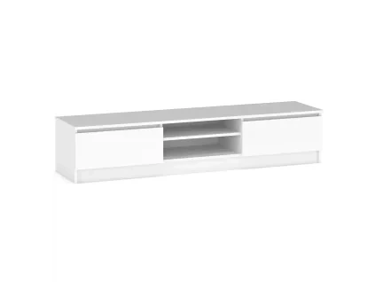 BROOKLIN 2D, otvoreny TV stolik, biela 1