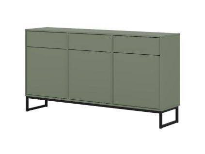 LOFT 43, komoda 3D3S, tlmena zelena 1