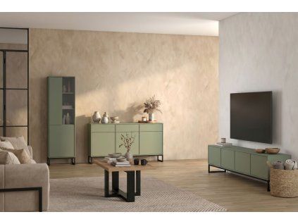 LOFT obyvacia zostava, tlmena zelena 1