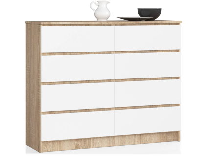 komoda kuba 120 cm 8 z suviek sonoma bie733585eb