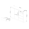 komoda k013 160 cm biela 2 skrinky a 4 u4b9c0b74