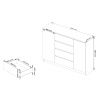 komoda kuba 140 cm 2 dvere 4 z suvky wen5ac802e2