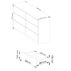 komoda kuba 140 cm 6 z suviek biela sonoc938c653