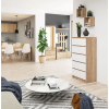 komoda kuba 60 cm 5 z suviek sonoma biela9679356