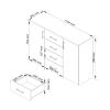 komoda torvi k 110 cm biela dub sonoma 2528fc11