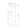 Skriňa Rexa III 80 cm CLP  sonoma/biela