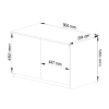 nadstavec na skri u s 90 cm bielo ierny c0341989