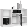 komoda b 17 120 cm biela ierny lesk 205cbf11