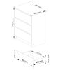 komoda kuba 60 cm 3 z suvky biela 02a45018