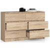 komoda kuba 120 cm 6 z suviek dub sonomaf76c5c0a