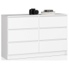 komoda kuba 120 cm 6 z suviek biely 32a691df