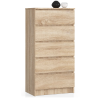 komoda kuba 60 cm 5 z suviek dub sonoma 56b32287