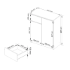 komoda k 80 cm 2 dvere 1 z suvka biela bfcf8d8d3