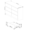 komoda kuba 120 cm 6 z suviek akryl biel275d5118