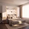 BED CONCEPT BC 02, sklapacia postel vertikalna 120, biela leskla 5