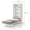 BED CONCEPT BC 03, sklapacia postel vertikalna 90, biela 3