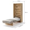 BED CONCEPT BC 03, sklapacia postel vertikalna 90, dub artisan 3