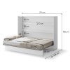 BED CONCEPT BC 04, sklapacia postel horizontalna 140, biela lesklá 3