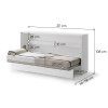 BED CONCEPT BC 06, sklapacia postel horizontalna 90, biela 3