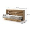 BED CONCEPT BC 06, sklapacia postel horizontalna 90, dub artisan 3