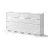 BED CONCEPT BC 06, sklapacia postel horizontalna 90, biela leskla 1