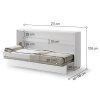 BED CONCEPT BC 06, sklapacia postel horizontalna 90, biela leskla 3