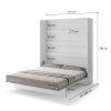 BED CONCEPT BC 13, sklapacia postel vertikalna 180, biela 3