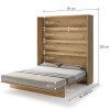BED CONCEPT BC 13, sklapacia postel vertikalna 180, dub artisan 3