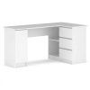 BROOKLIN 1D3S, rohovy pisaci stol pravy, biela 1