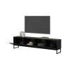OLBIA 40, siroky televizny stolik 4K, cierny Onyx 4