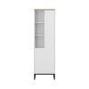ALTO 05, vitrina 1D L P, biely dub Mauvella biela 1